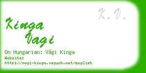 kinga vagi business card